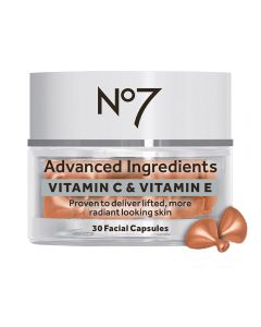 No7 Advanced Ingredients VITAMIN C & VITAMIN E Facial Capsules 30stk