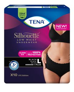 TENA Silhouette Pants Plus Low Waist Sort L 