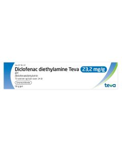 Diclofenac diethylamine Teva 23,2 mg/g gel, 50 g