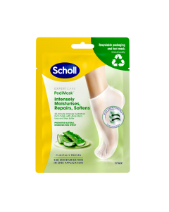 Scholl expert care fotmaske med aloe vera