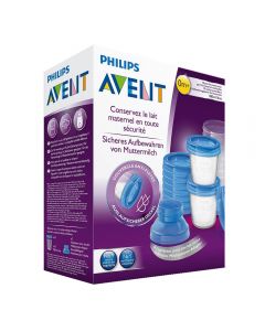 Philips Avent Via beger med adapter 10 stk Philips Avent Via beger med adapter 10 stk