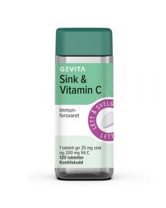 Gevita Sink & Vitamin C 120 stk