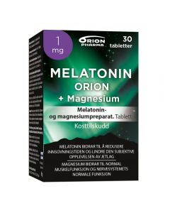 Melatonin Orion 1 mg + Magnesium tabl. 30 stk