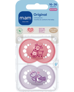 MAM Original 16-36m Silk 2p Box Pink