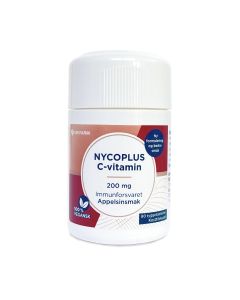 Nycoplus C-vitamin 200 mg Tyggetablett Appelsinsmak 80 stk