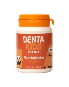 DentaKids Pharma fluortabletter med fruktsmak 150 stk