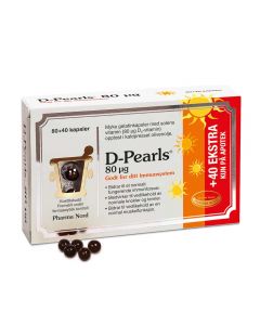 D-Pearls 80µg kapsler 80+40 stk