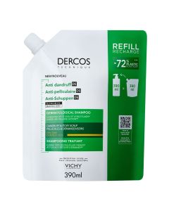 Vichy Dercos flass sjampo tørr hodebunn refill 390ml