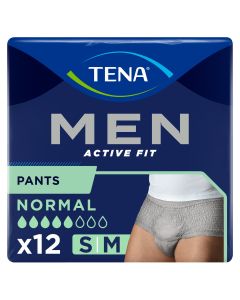 TENA Men Pants Active Fit Normal, inkontinensundertøy, str. S/M 12stk