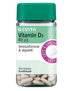Gevita vitamin D3 tab 40 mcg