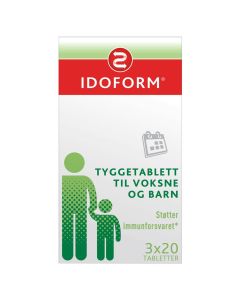 Idoform melkesyrebakterier tyggetabletter 3x20 stk