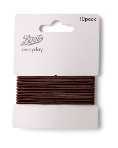 Boots Brune Tynne Hårstrikk 10stk