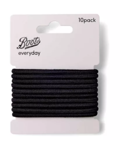 Boots Svarte Tykke Hårstrikk 10stk Boots Svarte Tykke Hårstrikk 10stk