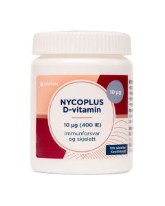 Nycoplus D3-vitamin 10 mcg tabletter 100 stk