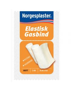 Norgespl Elast Gasbind 8Cmx4M 2 stk