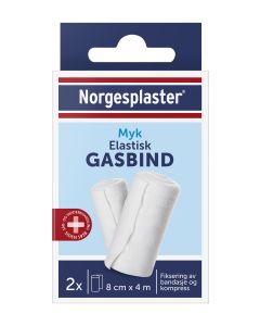 Norgespl Elast Gasbind 8Cmx4M 2 stk