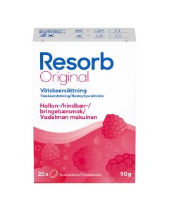 Resorb Original brusetabletter bringebærsmak 2X10 stk