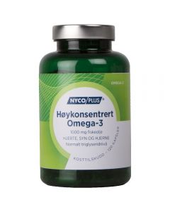 Nycoplus Høykonsentrert Omega-3 1000mg kapsler 120 stk