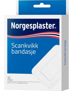 NP Scankvikk Bandasje sterile, hvit, 5,4x7,6cm