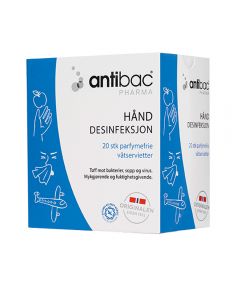 Antibac Pharma 85% våtservietter 20 stk