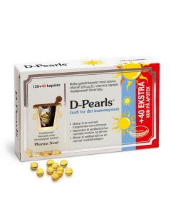 D-Pearls Kaps 20 µg tabletter 120+40 stk