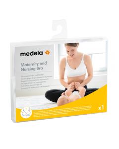 Medela Graviditets- og amme-BH, hvit, str. XL