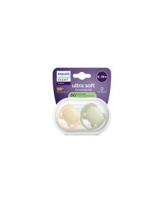 Philips Avent Ultra Soft 6-18 m&aring;neder Gul/Gr&oslash;nn, 2 stk