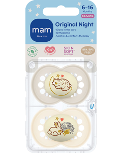 MAM Original Night 6-16m Silicone Neutral 2p