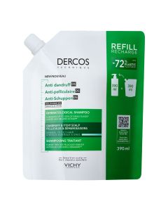 Vichy Dercos flass sjampo normalt/fett hodebunn refill 390ml Vichy Dercos flass sjampo normalt/fett hodebunn refill 390ml