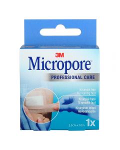 Micropore 2,5Cmx10M Ref Lys Br 1 stk
