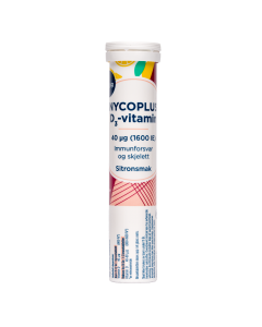 Nycoplus D3-vitamin 40 µg brusetabletter med sitronsmak