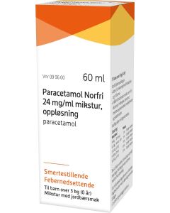 Paracetamol Norfri 24mg/ml mikstur 0-7 år 60ml