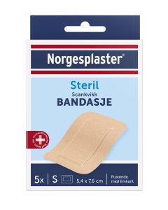 NP Scankvikk Bandasje sterile, beige, 5,4x7,6cm