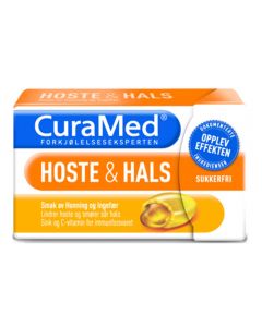 CuraMed Hoste & Hals, honning og Ingefær smak, 16 pastiller