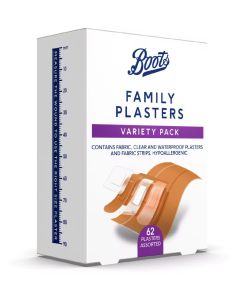 Boots Family Plasters Variety Pack, 62stk