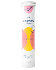 Nytti Vitamin C Brusetabletter Bringebær 1000mg