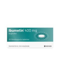 Ibumetin tabletter 400 mg 20 stk Ibumetin tabletter 400 mg 20 stk