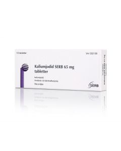 Kaliumjodid Serb 65 mg tabletter