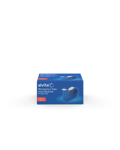 Alvita Microporous Tape med dispenser 2.5cm x 9.14m