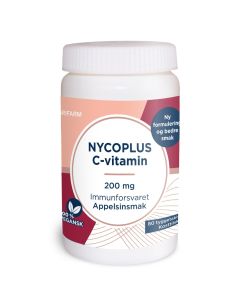 NYCOPLUS C-vitamin 200 mg Tygg Appelsinsmak