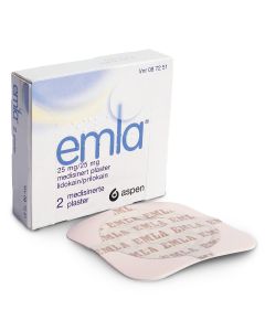 Emla medisinert plaster 25/25 mg 2 stk