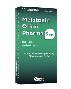Melatonin Orion Pharma 3 mg tabletter 10 stk