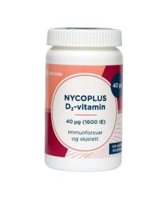 Nycoplus D3-vitamin 40 mcg tabletter 100 stk