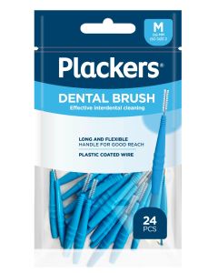 Plackers mellomromsbørste blå 0,6 mm M, 24 stk