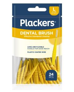 Plackers mellomromsbørste gul 0,7 mm L, 24 stk