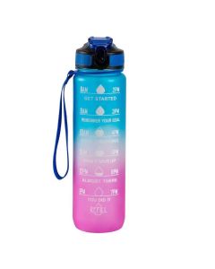 Motivation Bottle Mørk Rosa/Blå - 1000ml