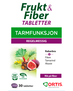Frukt & Fiber tabletter 30 stk