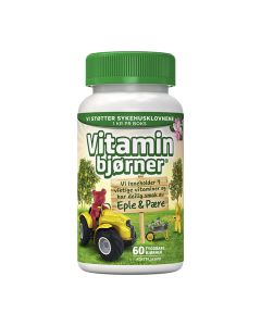 Vitaminbjørner Eple & Pære 60 stk