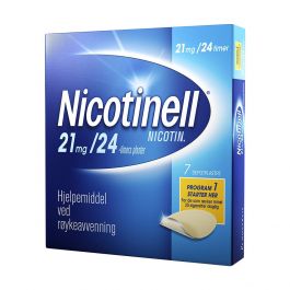 Nicotinell 21 mg depotplaster for røykeslutt 7 stk