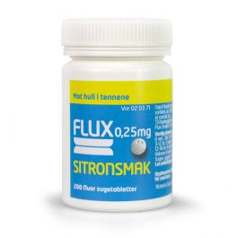 Flux sugetabletter sitron 0,25 mg 200 stk